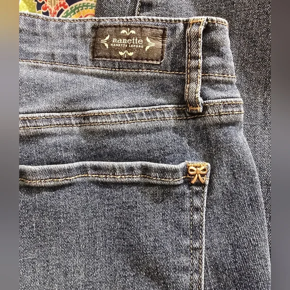 Blue Denim Jeans with Gold Accents - Picture 4 of 10